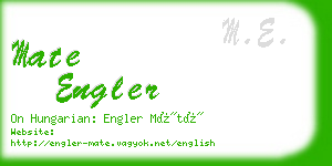 mate engler business card